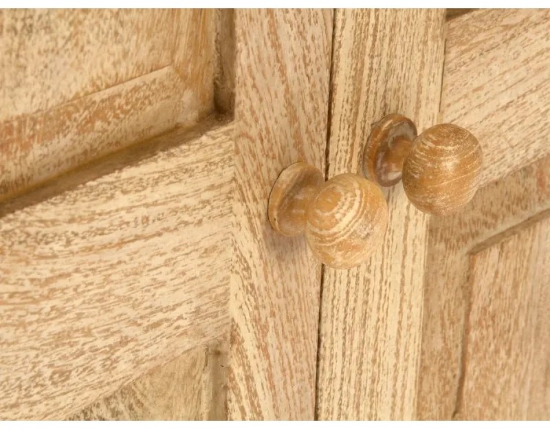 furniture-nabytek.cz - Masívna komoda z mangového dreva, lakovaná, prírodná farba – 75×46×114 cm