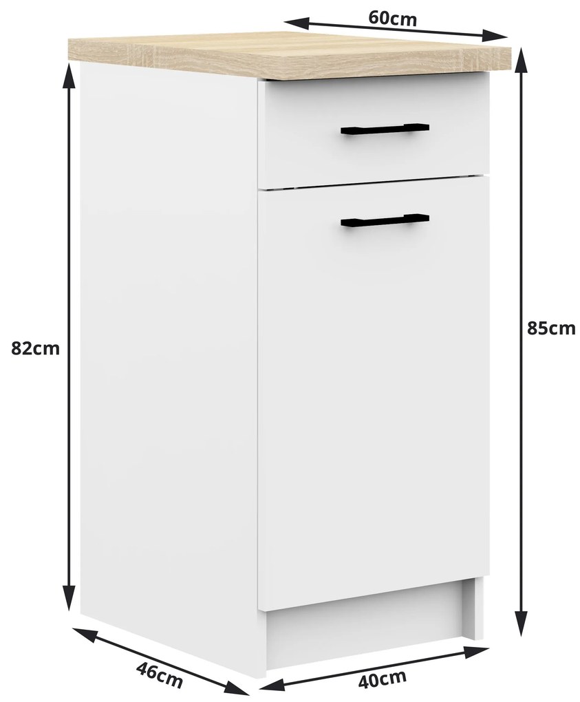 Kuchynská zostava 240 cm Ozara II (biela). Akcia -11%. Vlastná spoľahlivá doprava až k Vám domov. 1069376