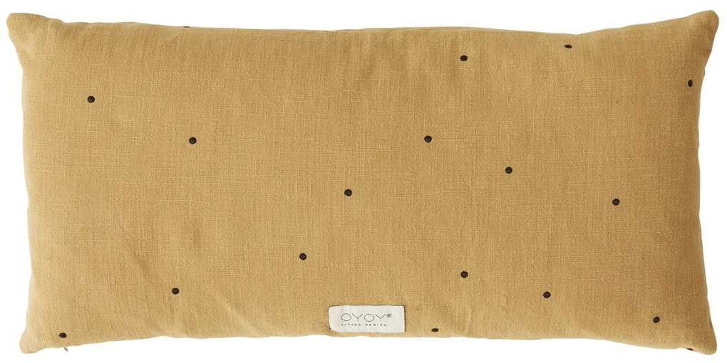OYOY Bavlnený vankúš Kyoto Dot Long Curry 30×60 cm