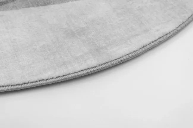 Protišmykový koberec NOVO sivý kruh