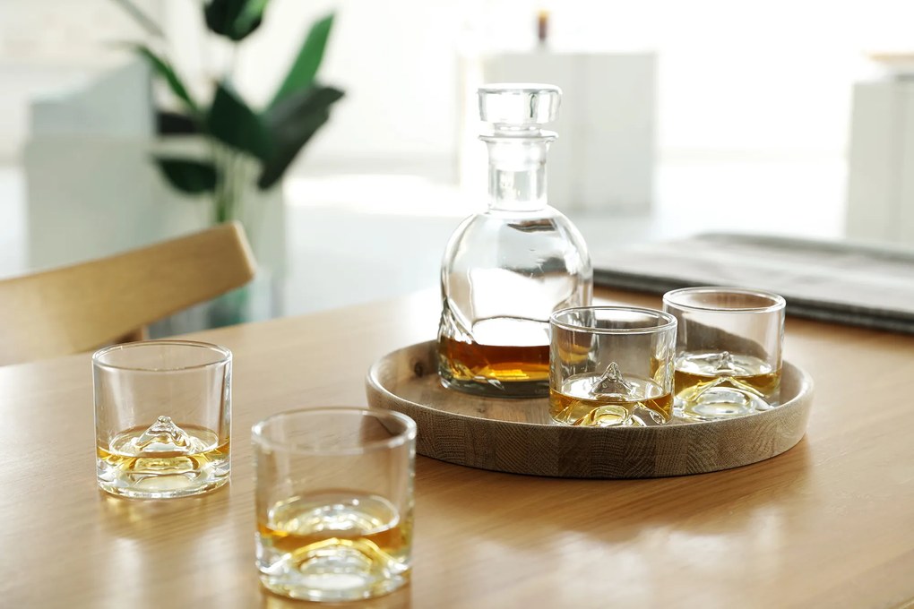 Karafa na whisky The Peaks s pohárikmi 5 dielov