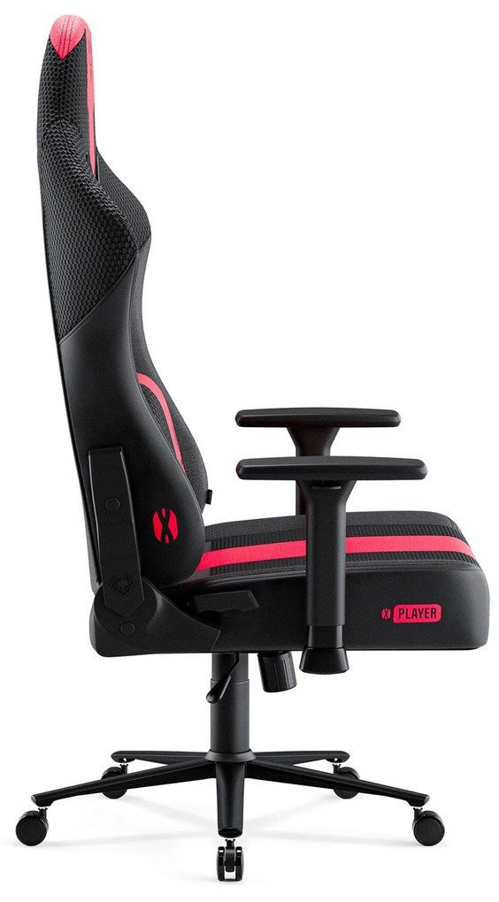 Látkové herné kreslo Diablo X-Player 2.0 King Size, karmínovo-antracitové