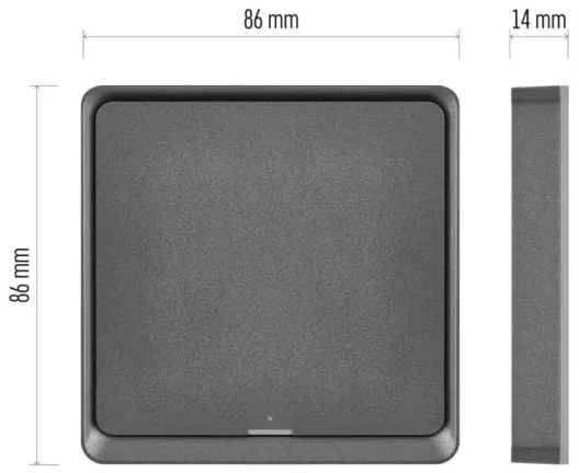 Vypínač 1-tlačidlový GoSmart 1xCR2430 Tuya čierna