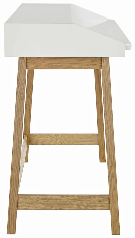 Pracovný stôl s bielou doskou Woodman St. James