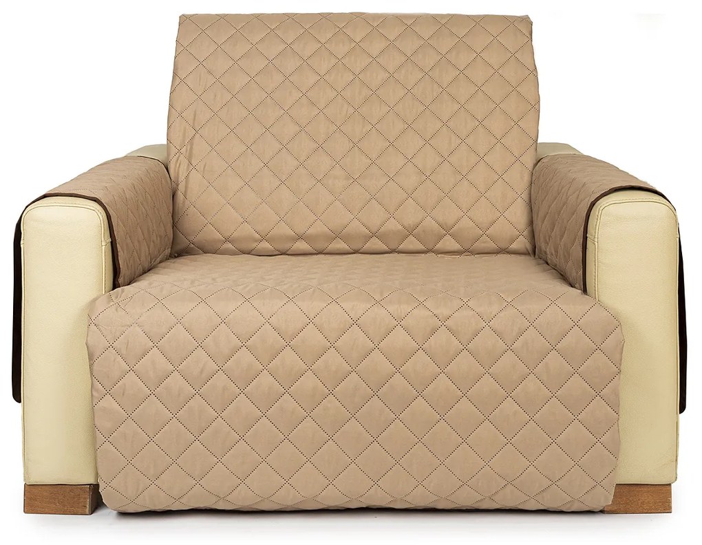 4Home Prehoz na kreslo Doubleface čokoládová/hnědá, 60 x 220 cm