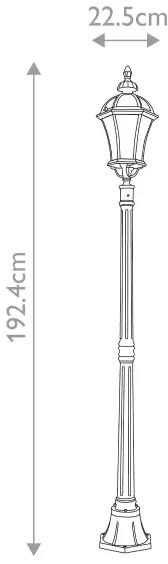 Garden Zone - Vonkajšia lampa LEDBURY 1xE27/100W/230V IP44 čierna