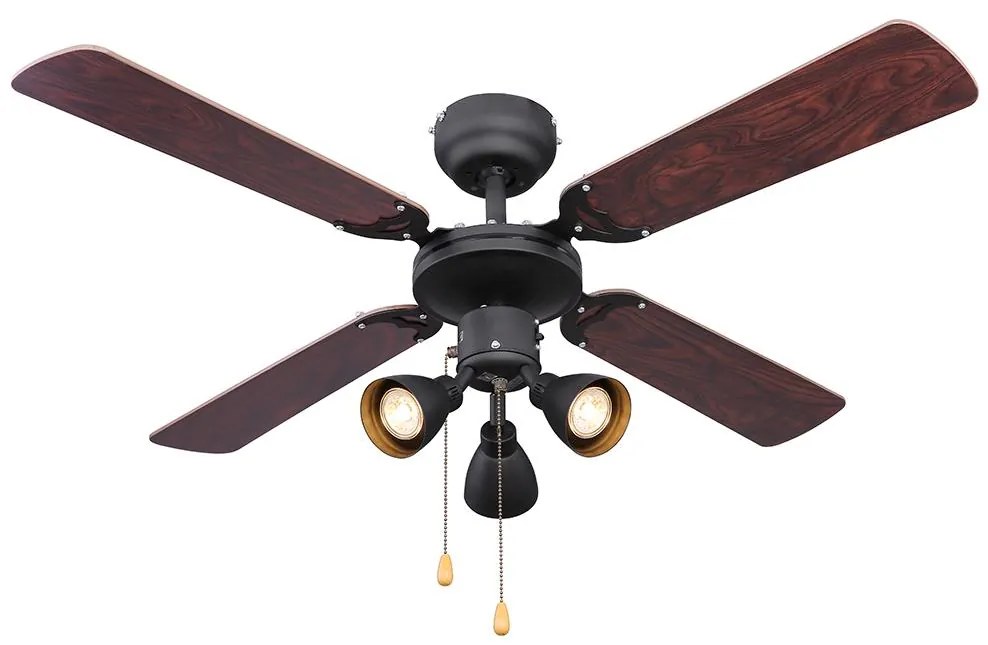 Globo 03808 - Stropný ventilátor HARVEY 3xGU10/50W/230V