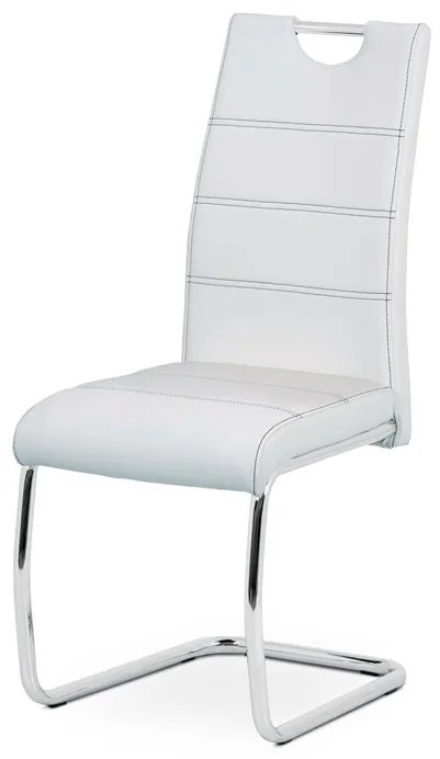 Autronic BONTEC Jedálenská stolička, čierna, ekokoža, HC-481 BK Farba: Biela