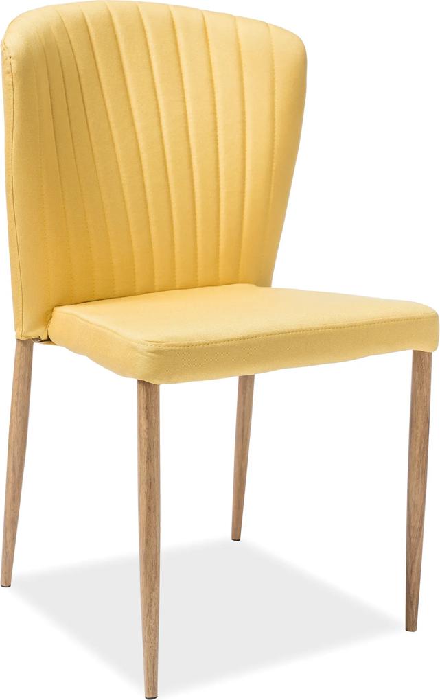 SIGNAL Polly jedálenská stolička žltá / dub