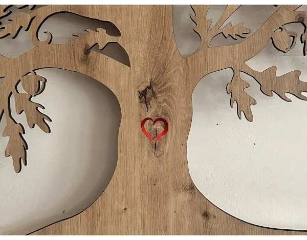 Li-Go 5742/DUB2 - LED nástenná dekorácia, LED/10 W/230 V, 90 × 110 cm, dub