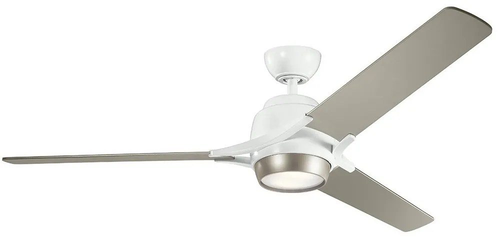 Kichler KLF-ZEUS-60-WHT-LED Stmievateľný stropný ventilátor ZEUS LED/10W/230V +DO