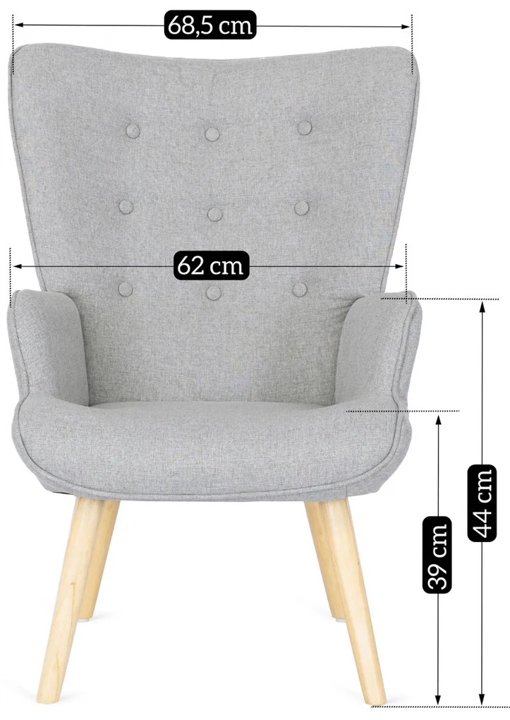 PROXIMA.store - Moderné kreslo LOZANO 2 FARBA: sivá