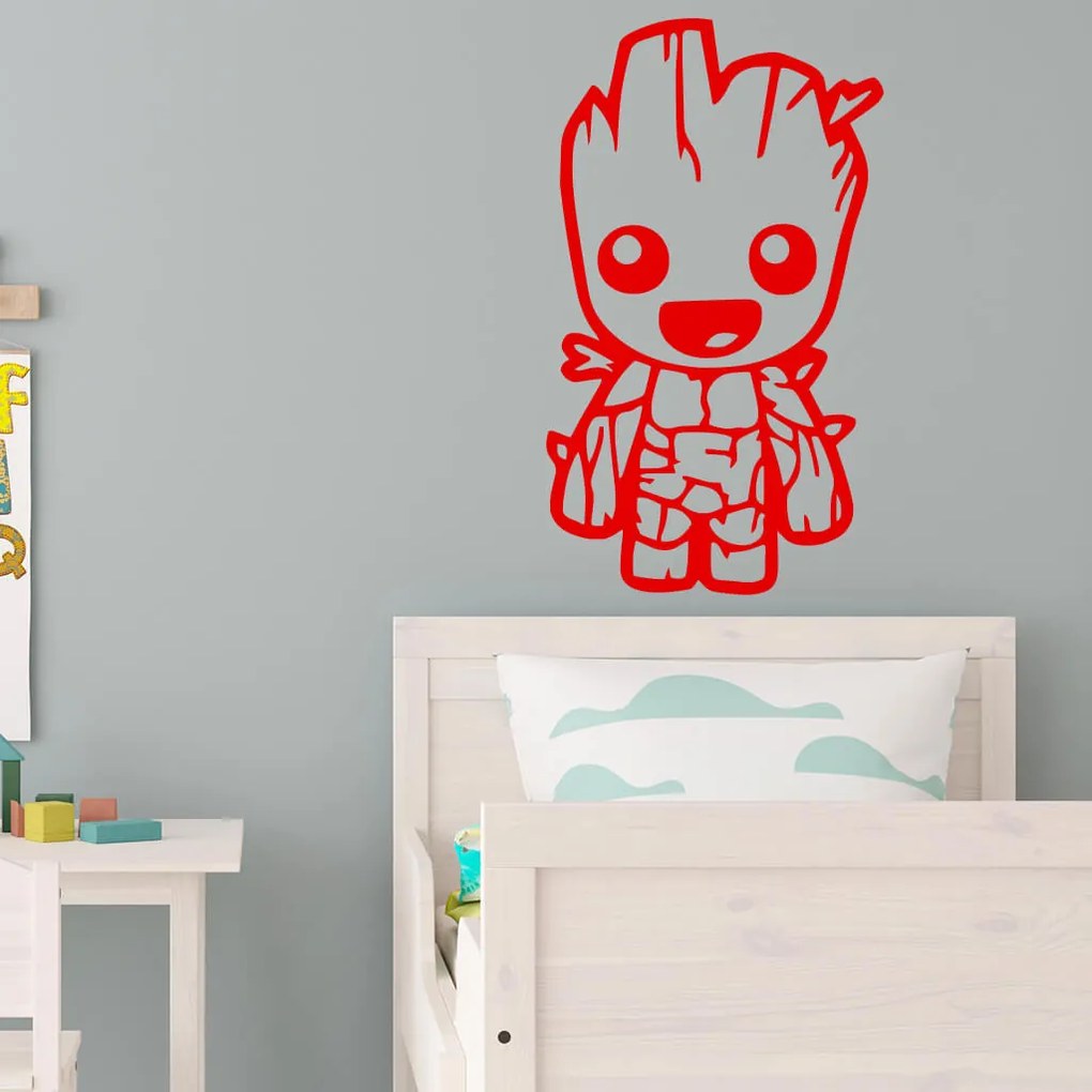 Veselá Stena Samolepka Groot Strážcovia Galaxie Farba: šedá, Veľkosť: 80 x 46 cm