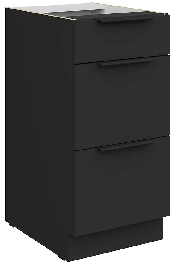 Kuchynská skrinka Aria-Bl/Bl Anti Fingerprint 40d 3s Bb