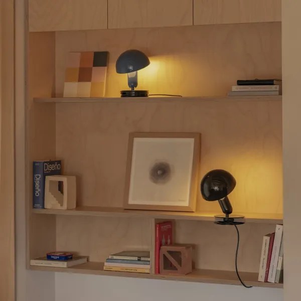 FARO 56100 - Stolná lampa s klipom 2v1 BELA 1xE27/15W/230V čierna