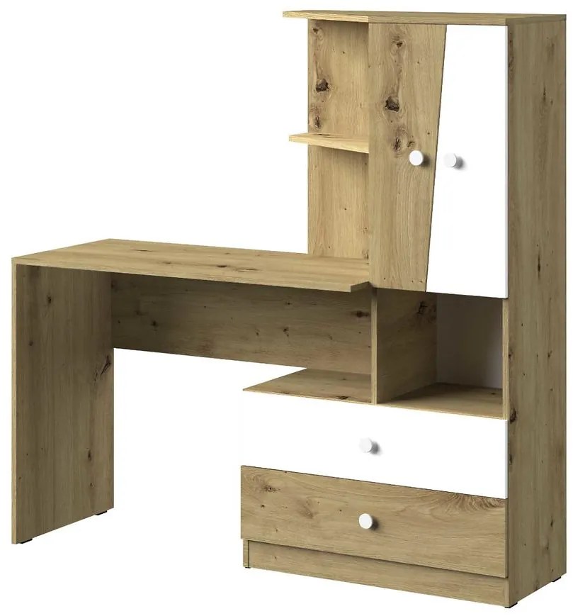 Písací stôl Nero 11 150 – Biely Mat