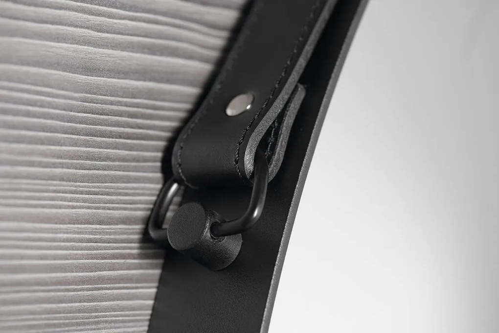 Sapho Sapho, ORBITER zrkadlo guľaté s popruhom, ø 60cm, čierna mat, ORT060