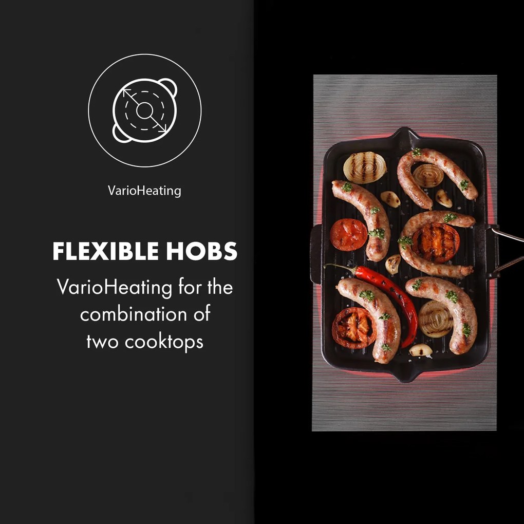Klarstein Delicatessa 90 Flex, vstavaná indukčná varná doska, 7400 W, 5 zón, samostatná
