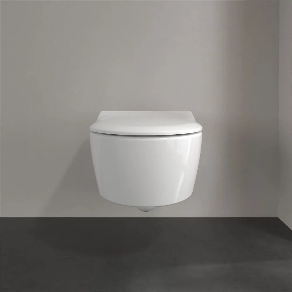 VILLEROY & BOCH Avento WC sedátko s poklopom SlimSeat, s funkciou QuickRelease a Softclosing, biela alpská, 9M87S101