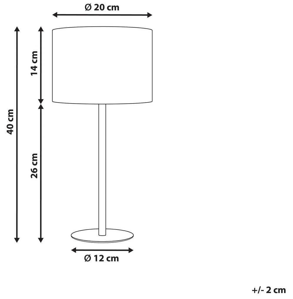 Buklé stolná lampa biela VINAZCO Beliani