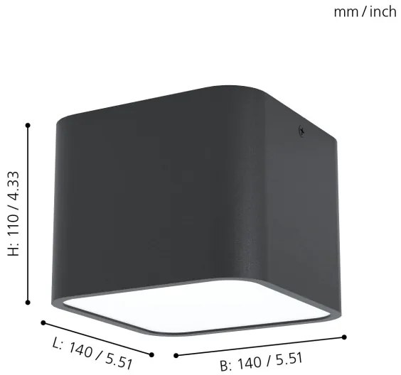Eglo 99283 - Stropné svietidlo GRIMASOLA 1xE27/28W/230V