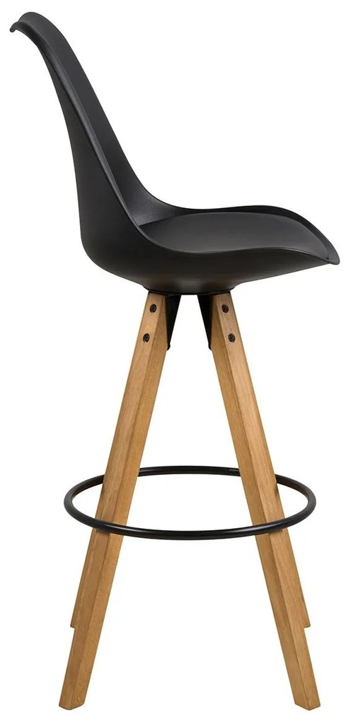Čierna Barová stolička Dima 111.5 × 48.5 × 55 cm ACTONA