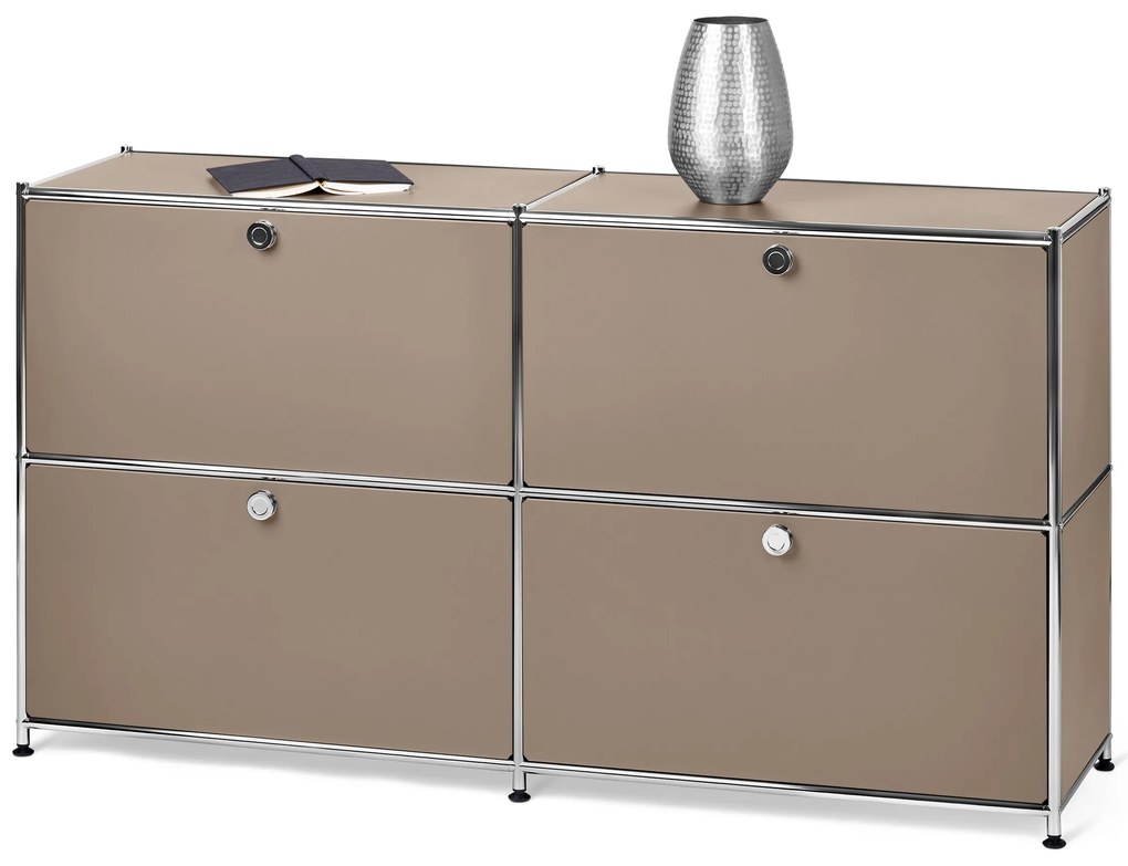 Kovová odkladacia skrinka »CN3« so 4 výklopnými priečinkami