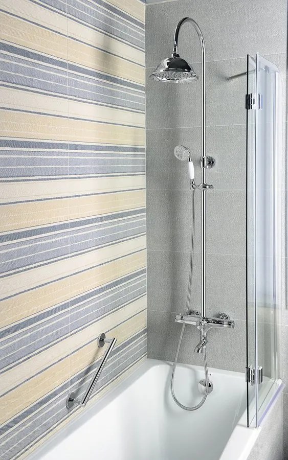 Sapho Sapho, KIRKÉ podomietkový sprchový set s pákovou batériou, 2 výstupy, chróm, KI42B-02