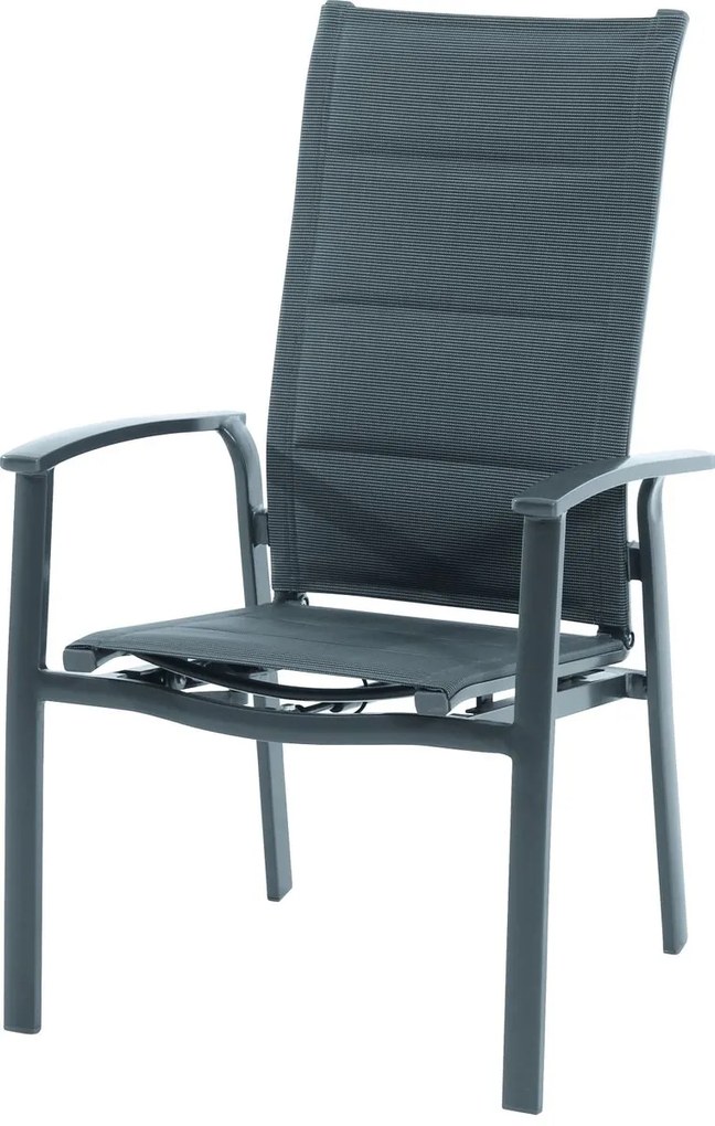 Sunfun Maja Polohovateľné kreslo, 60 × 63 × 107 cm, hliník, textil, tmavosivá