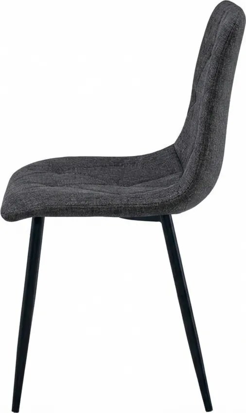 Tmavosivá stolička LIBRA STONE GREY s čiernymi nohami