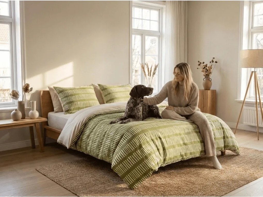 Flanelové obliečky z mikrovlákna GREENSORY zelené Rozmer obliečky: 2 ks 70 x 90 cm | 200 x 220 cm