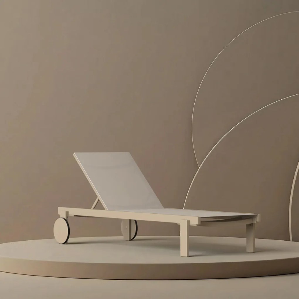 CASABLANCA záhradné lehátko taupe/taupe