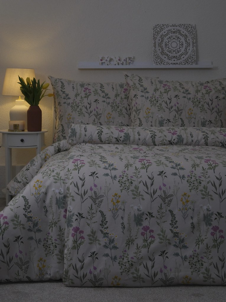 Predĺžené bavlnené obliečky Renforcé - Bianca béžová