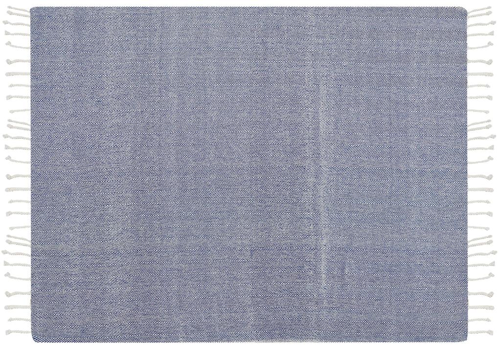 Bavlnená deka modrá 130 x 160 cm TILMI Beliani