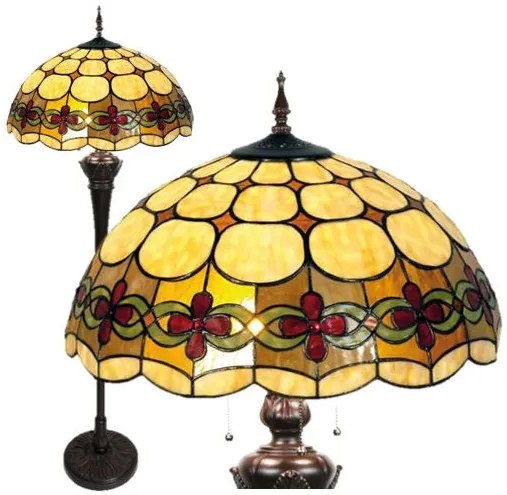 Luxury vitrážová lampa stojacia kolekcia AGENA Ø50*166