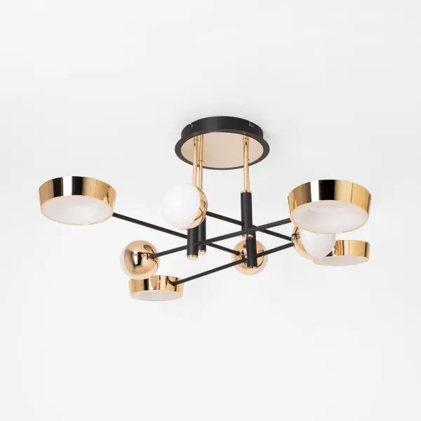 Zuma Line MX7170-8-3BGT - LED stmievateľný prisadený luster LARA LED/60W/230V zlatá/čierna