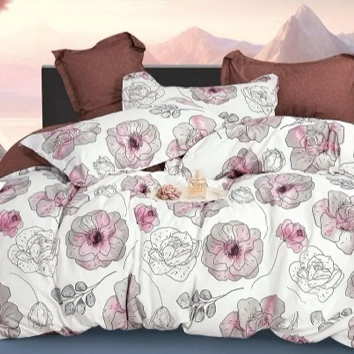 Bavlnené obliečky KROP PINK 7-dielna sada 140x200 cm