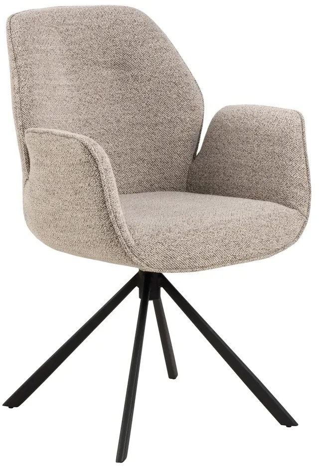 Otočné jídelní křeslo Aura béžové/černé