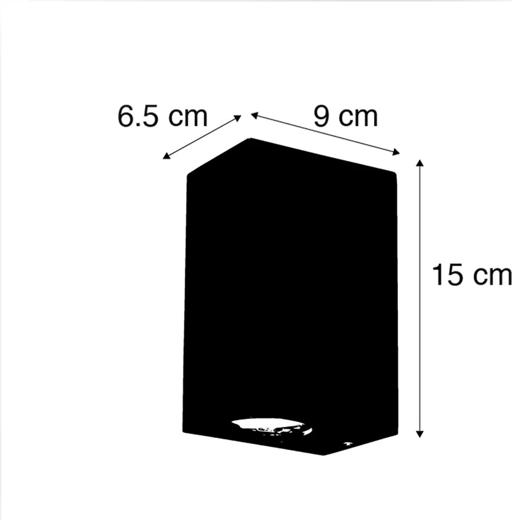 Sada 4 inteligentných nástenných svietidiel hrdzavohnedá IP44 vrátane 2 GU10 - Baleno