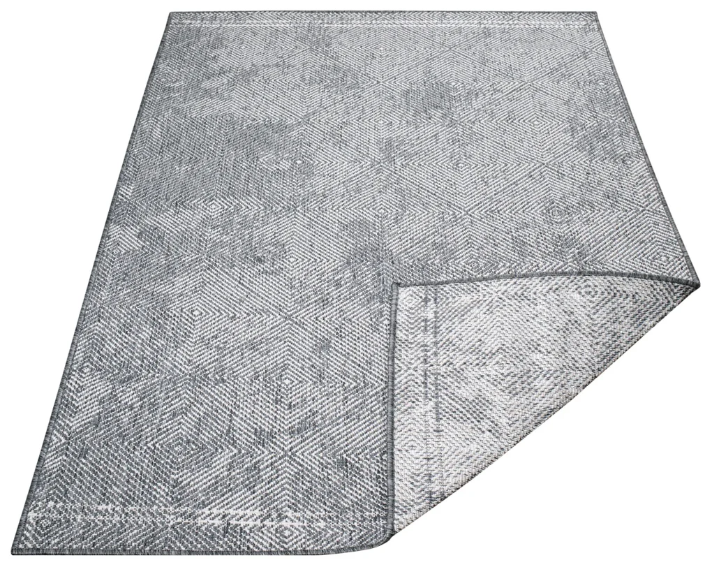 Dekorstudio Obojstranný koberec na terasu DuoRug 5845 - sivý Rozmer koberca: 200x290cm