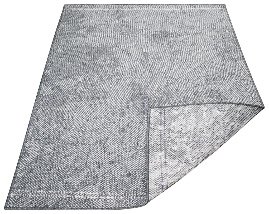 Dekorstudio Obojstranný koberec na terasu DuoRug 5845 - sivý Rozmer koberca: 80x150cm