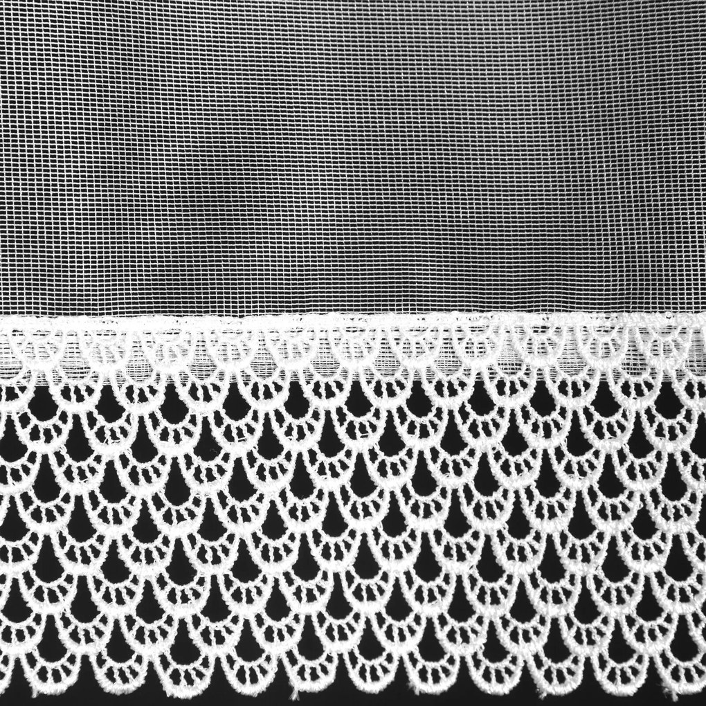 ZÁCLONA NA PÁSKE NEL 300X145 CM BIELA