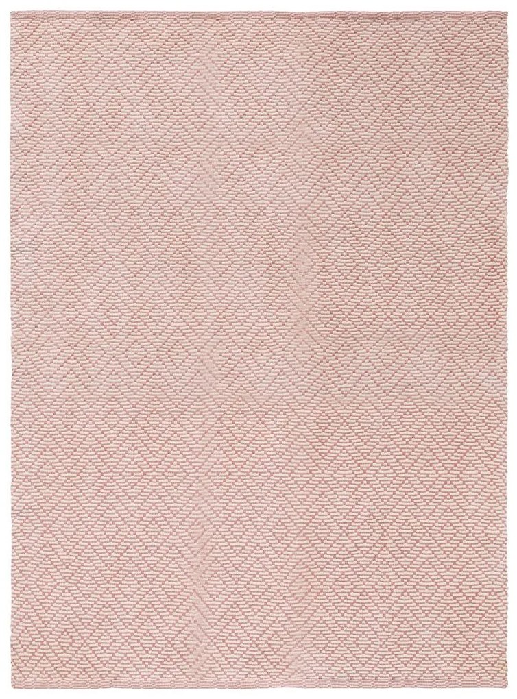 MERADISO® Bavlnený koberec, 140 x 200 cm (diamant bledoružová / krémová), diamant ružová / béžová (100322563)