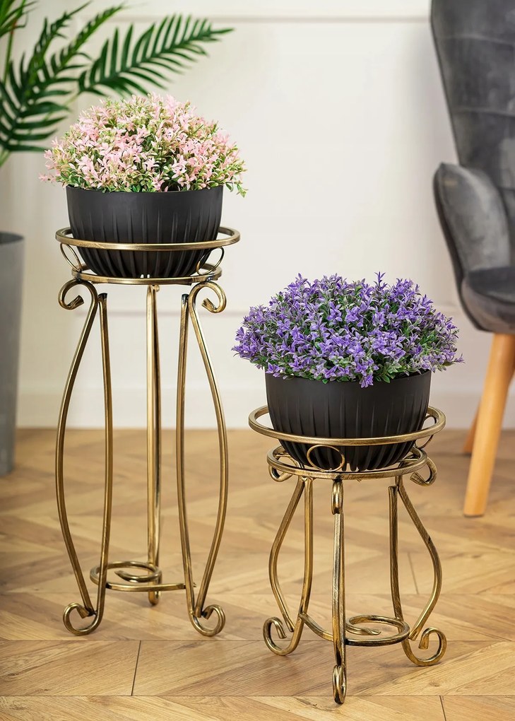 Stojan na kvety ARIEL 37 cm zlatý