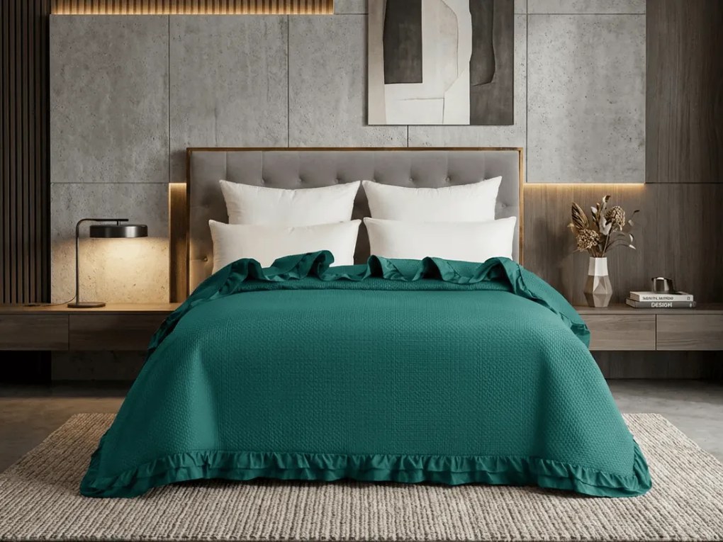 Prehoz na posteľ MONTEGO, petrolejový Rozmer: 220 x 240 cm