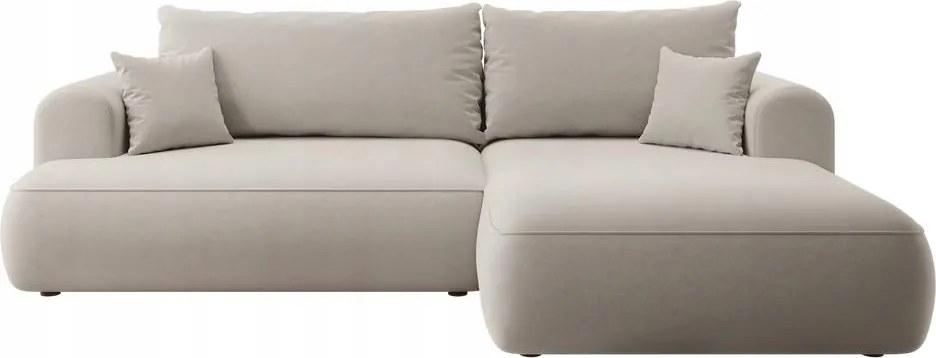 Rohová sedacia súprava Olivo I (p) (biela čierna)