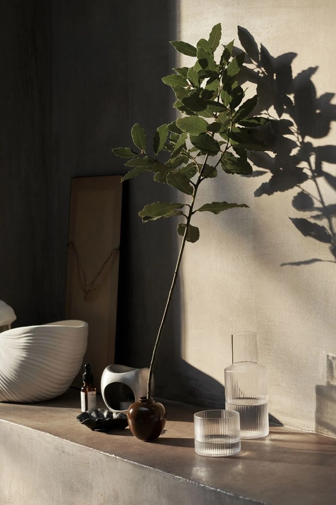 ferm LIVING Pohár na vodu RIPPLE číra 4 x 200 ml