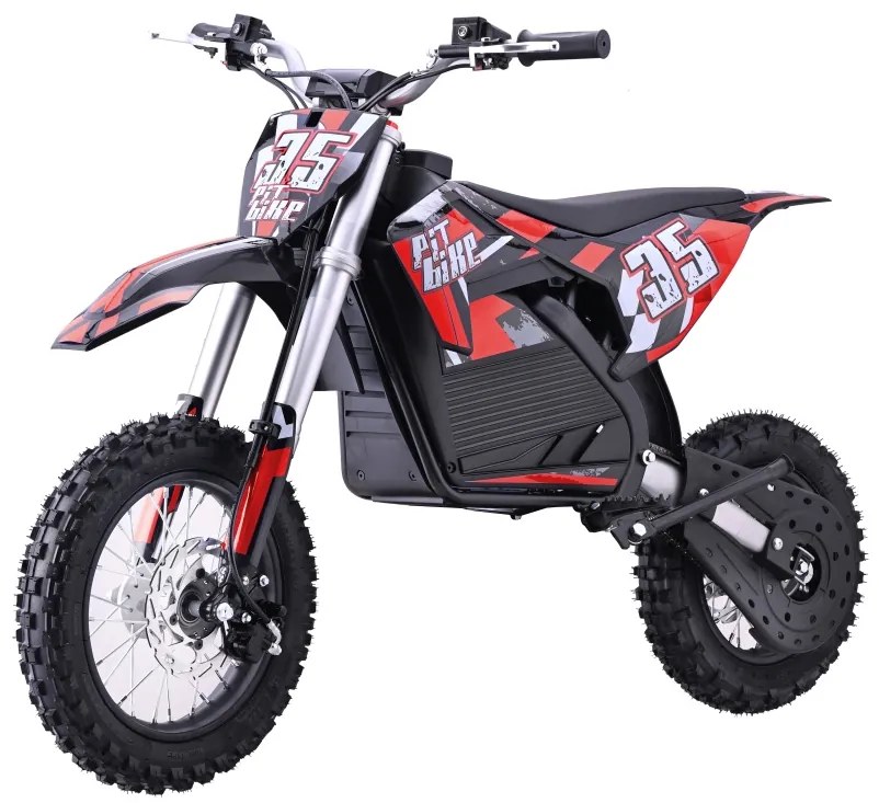 Elektrický detský PIT BIKE s batériovým motorom - červený