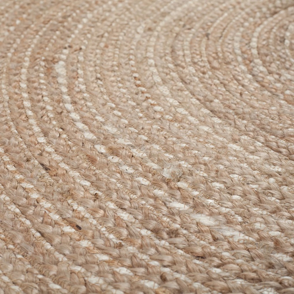 Flair Rugs koberce AKCIA: 133x133 (průměr) kruh cm Kusový koberec Capri Jute Natural kruh - 133x133 (priemer) kruh cm