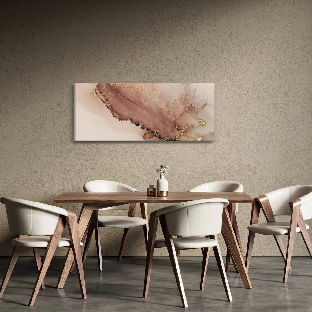 Obraz - Zlaté trblietky (120x50 cm)